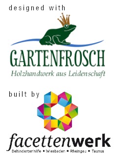 designed with gartenfrosch.com - Schönes für Ihren Garten - Pflanzkästen , Hochbeete & Treibhäuser - built by Holzwerkstatt Facettenwerk