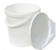 Zubehör für Innentoiletten: 21 L Eimer aus Kunststoff mit Deckel. Für Komposttoilette