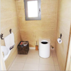 Trockentoilette ECODOMEO Anwendungsbeispiel in einem Haus