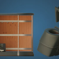 BUMPER – 3D-Zeichnung und Schnitt – Detail Toilettensitz