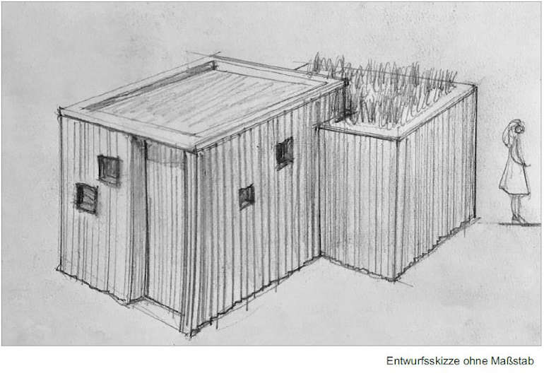 Toilettenanlage KUBUS - Entwurfskizze - Sicht von oben