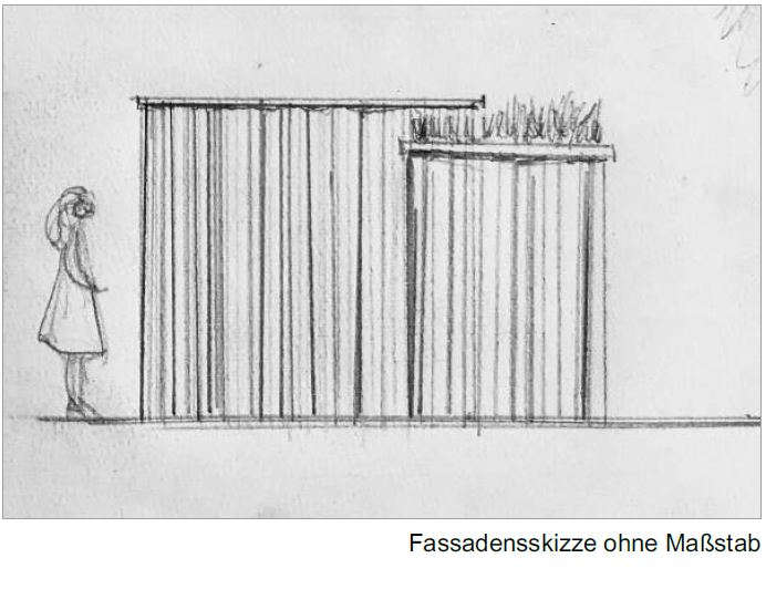Toilettenanlage KUBUS - Facadenskizze