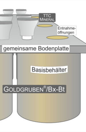Goldgrube Beton Bx-Bt mit integriertem Teilbehälter für Fäzes und Urin