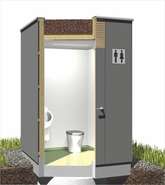 Toilettenhaus GG-PANEEL-M für Goldgrube