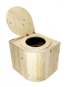 Bio-Toilette Die Libelle aus Fichte unbehandelt - Ansicht von vorne