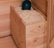Einstreukiste aus Holz für Outdoor-Komposttoiletten