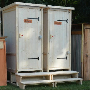 nowato Komposttoilette, Toilettehäuschen WIESE aus Fichte mit Biolan