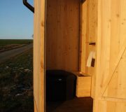 Komposttoilette 'Wald' mit Biolan eco und optionales Einstreubehälter aus Holz