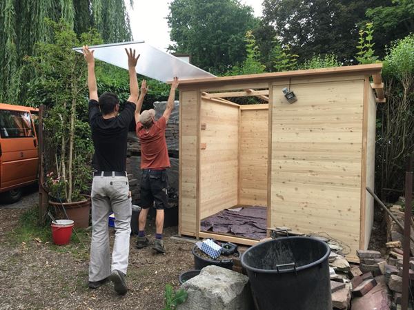 Komposttoilette Wald barrierefrei XXL 80L. Montage