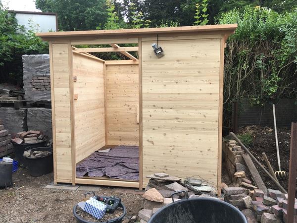 Komposttoilette Wald barrierefrei XXL 80L. Montage