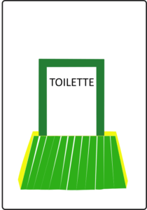 Kontraste-Beschilderung-Abstaende-Bewegungsflaeche-barrierefreie-Toilette