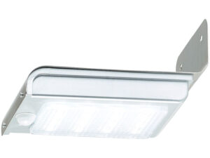 LED-Solar-Wandleuchte, optional für Toilettekabine WIESE. Ansicht von unten, Bewegungssensor