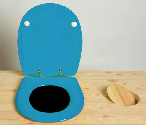 Toilette Wiese: optional, Toilettensitz von OLFA, himmelblau