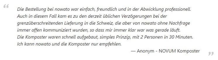 Rezension zum Novum Komposter