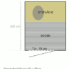 Skizze · Toilettenhäuschen WIESE Standardausführung · Maße 100 x 120 cm