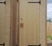 Komposttoilette Modell WALD aus Fichte, unbehandelt. Einstreu-Toilette 80 L