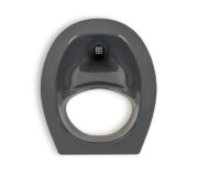 Urine diverting toilets insert grey - toilet seat -Trenntoiletten Einsatz grau - Ansicht von oben