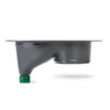 Urine diverting toilets insert grey – toilet seat -Trenntoiletten Einsatz grau – Seitenansicht