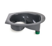 Urine diverting toilets insert grey - toilet seat -Trenntoiletten Einsatz grau - mit Adapter für Urinauslauf