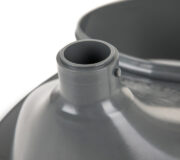 Urine diverting toilets insert grey - toilet seat -Trenntoiletten Einsatz grau - Detail Urinauslauf