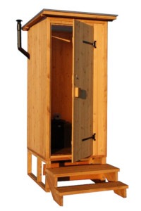 Komposttoilette Modell WALD-Biolan. Einstreutoilette, robuste Kabine
