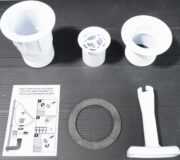 Wasserlose Männer-Urinale TiPi • Ablaufgarnitur + Silikon-Ventil + Sicherheitsschlüssel