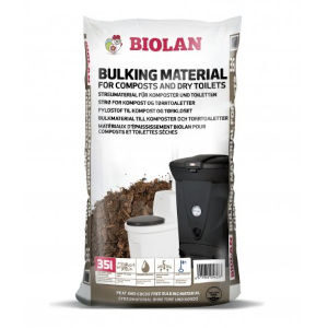Spezial-Einstreu für Biolan-Toiletten 35Liter. Torffreie Mischung aus Kiefernrinde, Moos und Biokohle für Komposte und Trockentoiletten.