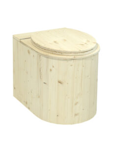 Biotoilette aus Holz, Marienkäfer, unbehandelt - Deckel geschlossen