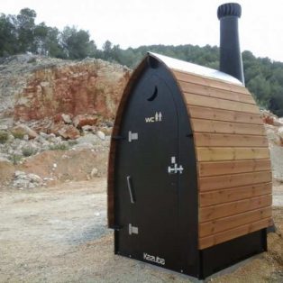 Öffentliche Toilette Kazuba KL1 HOLZ - Trockentoilette für öffentliche Plätze