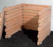 Komposter novum aus Holz mit Stecksystem - Wand offen