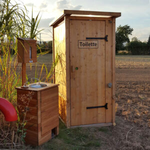 mobile Toilette und Handwaschbecken - Vermietung