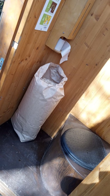 nowato Komposttoilette HEIDE, Innenansicht. Toilettenvermietung, Verkauf