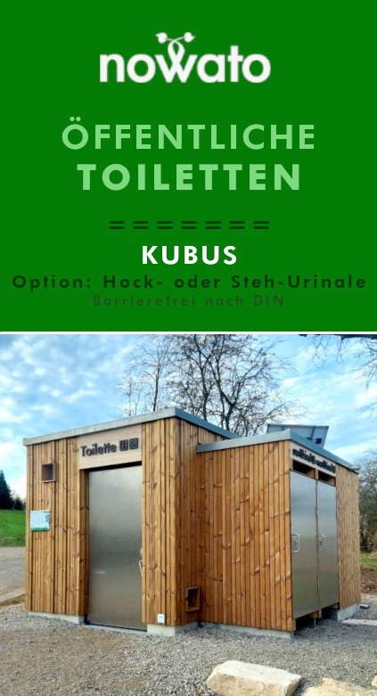 TEASER - nowato öffentliche Trockentoiletten - KUBUS - barrierefrei DIN