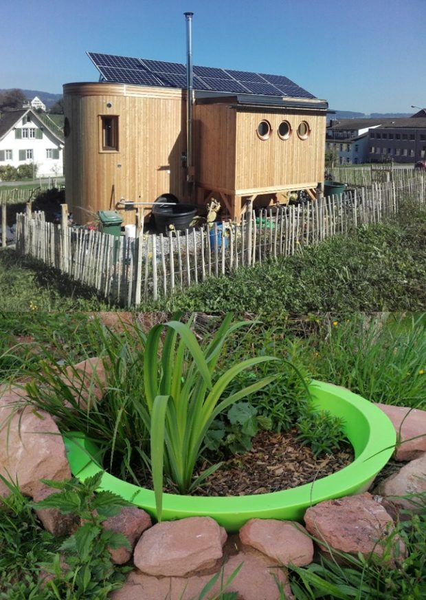 Tiny House mit Phytotiny Anlage davor