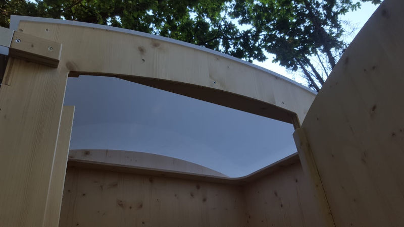 nowato Komposttoilette 'Heide' · Ansicht Dach von Innen