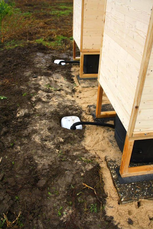 nowato Komposttoilette Modell Wald aus Fichte. Sickerwasserkanister. Komposttoilette mit Toilettensystem Biolan eco