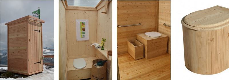 nowato - Fotos von verschiedene Komposttoiletten, barrierefrei, Innenansicht. Toiletten aus Holz, leicht zu reinigen